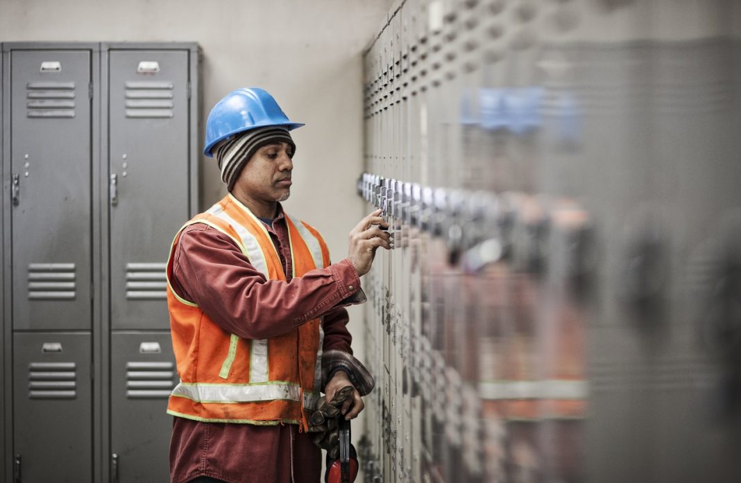 Black man factory worker