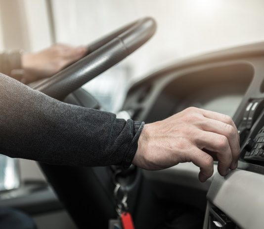 BKV: 6 százalékos béremelést kérnek a szakszervezetek Coach Bus Driver Keeping Steering Wheel Close Up
