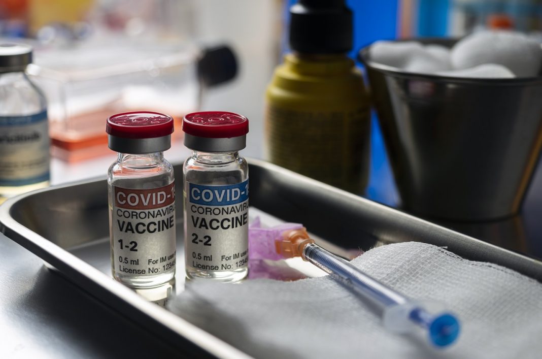 Covid-19 coronavirus vaccine for vaccination plan in twice, conceptual image