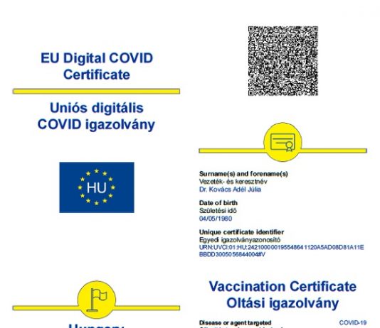 Mától itthon is elérhető az uniós oltási igazolás eu_covid_igazolasoltas